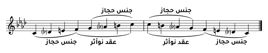 سلم مقام حجاز كار من درجة دو مع جنس حجاز وعقد نوأثر